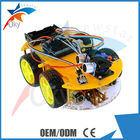 Professional Arduino Car Robot สีเหลืองสีดำ DIY รีโมทคอนโทรลอะไหล่รถยนต์