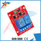 บอร์ดสีแดงขนาด 8 ซม. x 8 ซม. x 5 ซม. สำหรับ Arduino, 5V / 12V โมดูลรีเลย์ 2 แชนแนล