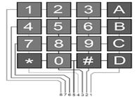 โมดูล Arradino 4x4 สีดำ Matrix Keyboard ด้วยการออกแบบปุ่ม 16, 6.8 * 6.6 * 1.0cm ขนาด