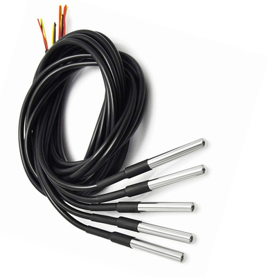 1M DS18B20 เซ็นเซอร์อุณหภูมิน้ำกันน้ำ Digital Stainless Steel Tube Thermal Probe Thermistor Temperature Control