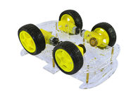 4WD DIY สมาร์ทหุ่นยนต์ Electroic Car Chassis Kit สำหรับโครงการวิศวกรรมหุ่นยนต์ของโรงเรียน
