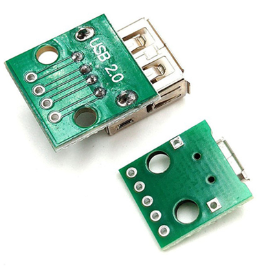 USB To 2.54mm DIP Adapter Female Connectors PCB Converter Board