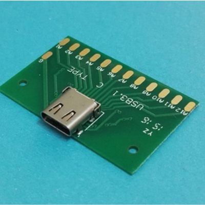 Okystar สีเขียวอะแดปเตอร์ USB Type C หญิง