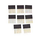 2.54mm 6 8 10 Pin Header Connector สำหรับ Arduino Shields Gold Plating