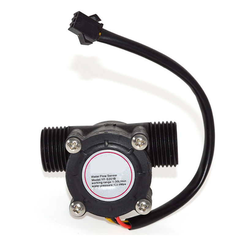 เครื่องวัดการไหลของน้ำในห้องโถงแบบ 1/2 &quot;Water Flow Sensor Water YF-S201 DC4.5 5V-24V