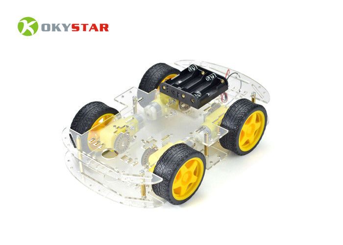 หุ่นยนต์รถยนต์อัจฉริยะ 4WD Smart Science Carductor / ชุดติดตั้งแชสซีรถยนต์สำหรับเกมระดับไฮสคูล