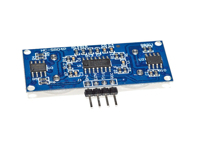 Sr04P ระยะห่าง Arduino Sensor Module ตัวควบคุมแรงดันไฟฟ้าอัลตราโซนิกที่มีสีน้ำเงิน