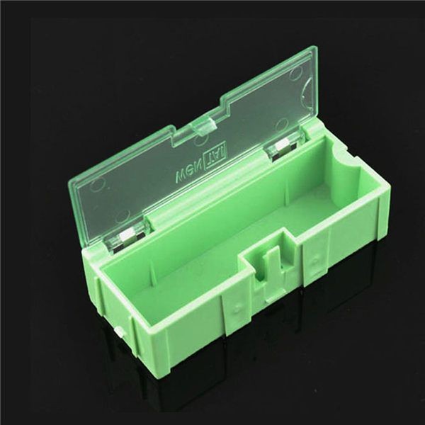 กล่องเก็บของ SMD แบบทนทานสีเขียวกล่องส่วนประกอบพลาสติก